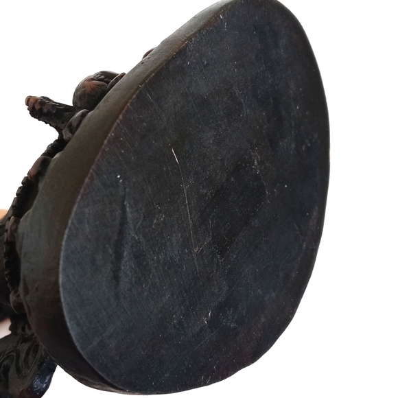 Antique Ganesh in Sitting Position Statue Figurine (Resin) 5 1/2” Tall - Picture 12 of 14